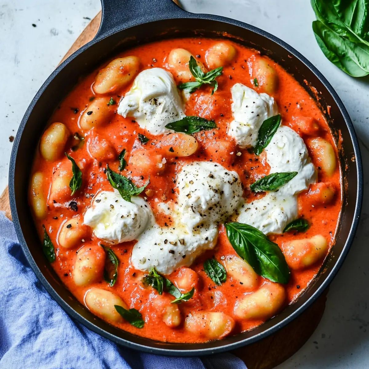 Irresistibly Creamy Tomato Gnocchi with Burrata in 20 Minutes