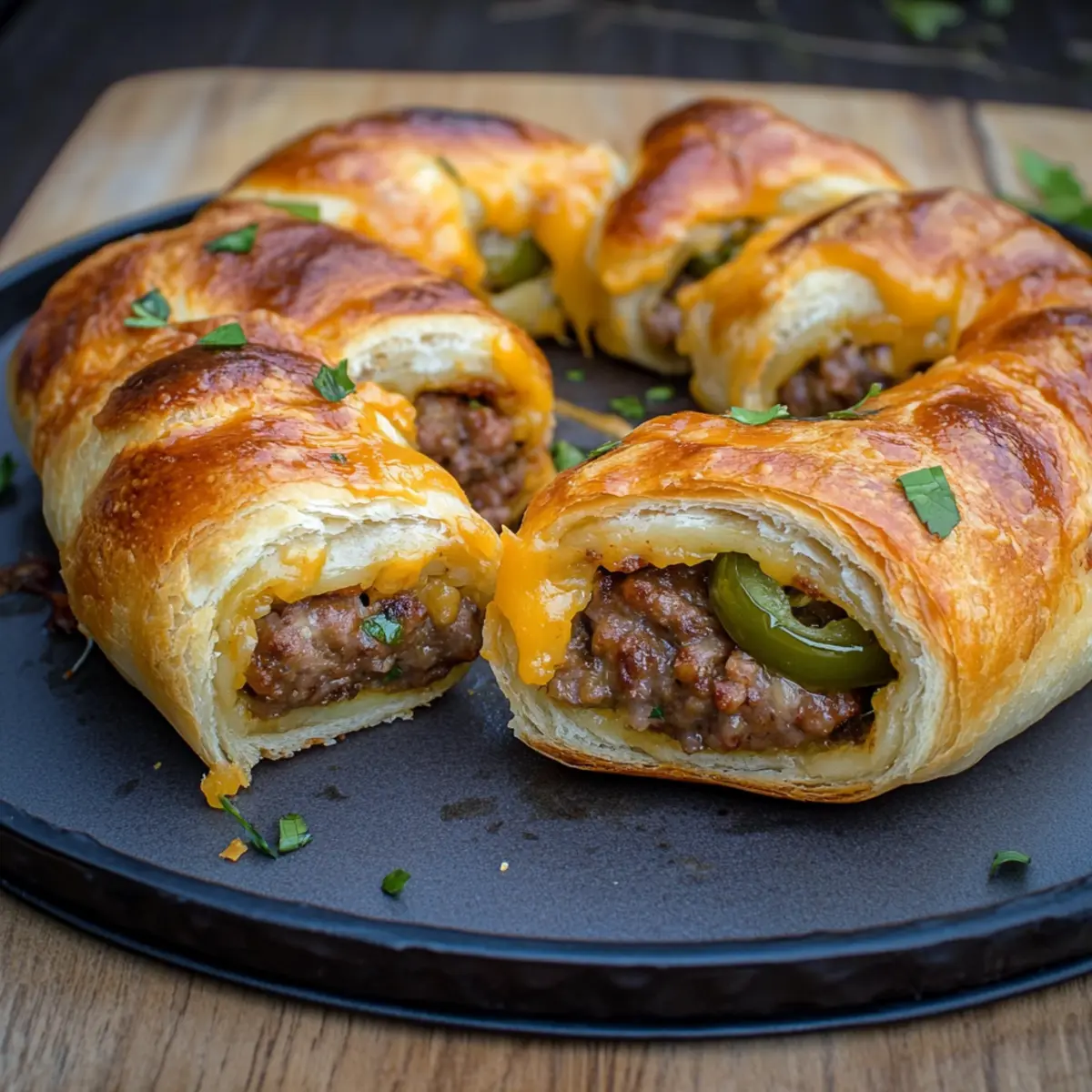 Delicious Beef Sausage Rolls with Jalapeño and Cheese Recipe