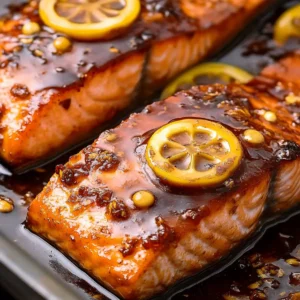Crispy Honey Garlic Glazed Salmon