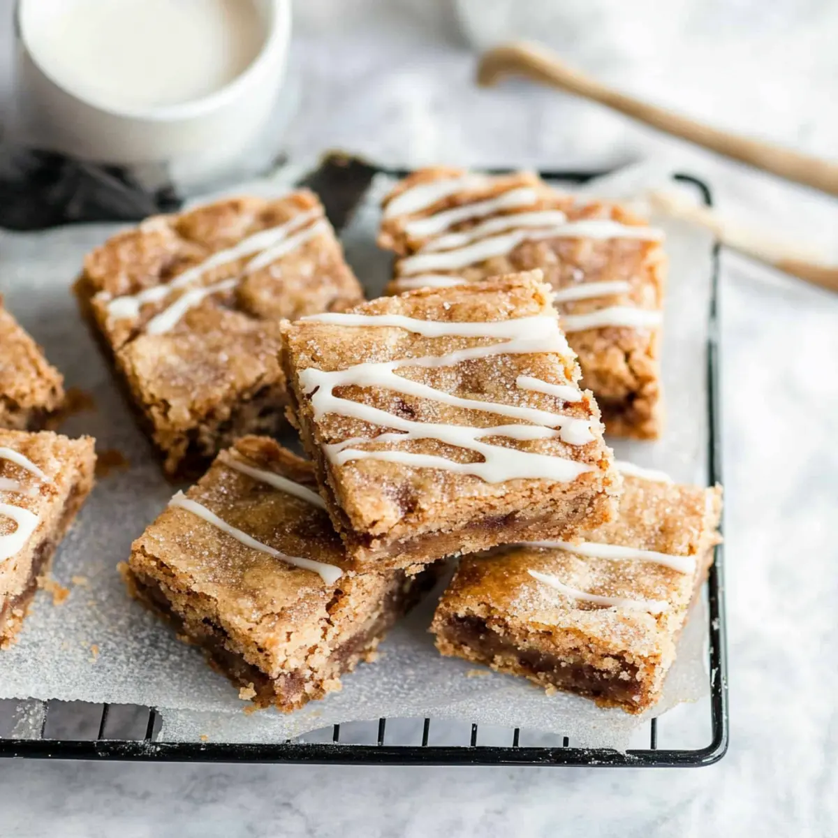 Easy Cinnamon Sugar Blondies with Cream Cheese Icing Recipe