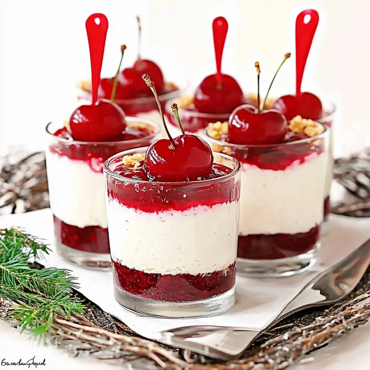 No-Bake Cheesecake Parfait with Cherry Pie Filling