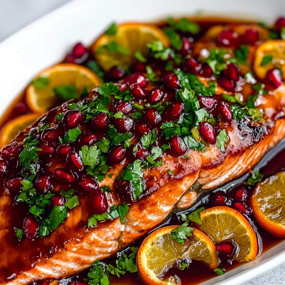 Pomegranate & Orange Glazed Salmon