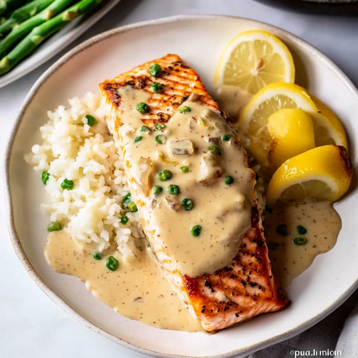 Baked Salmon with Creamy Lemon Garlic Sauce Ready in 20 Minutes