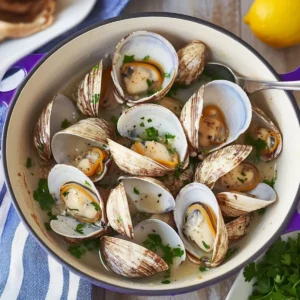 Best Ever Garlic Butter Steamed Clams