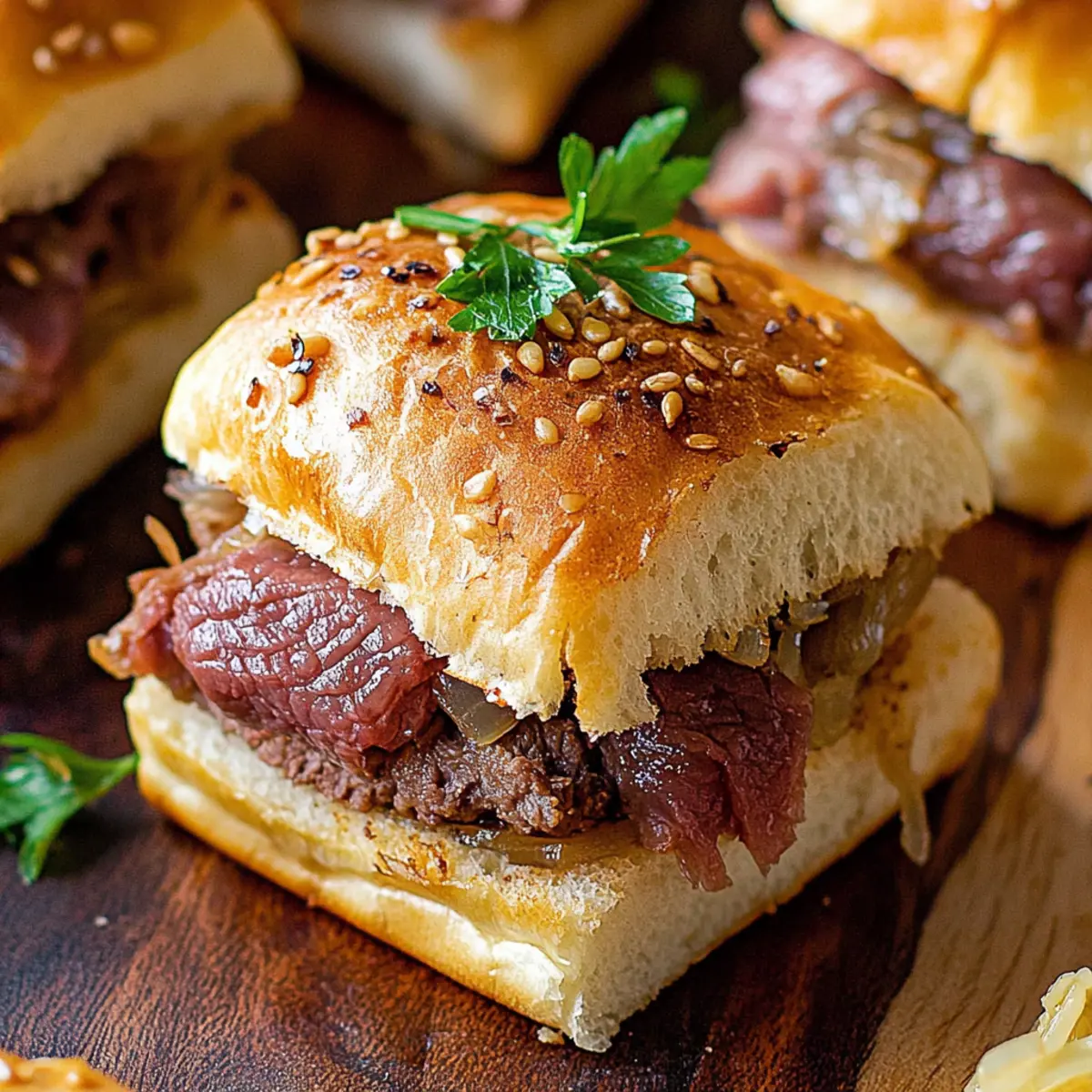 Delicious Roast Beef Sliders with Caramelized Onions Recipe