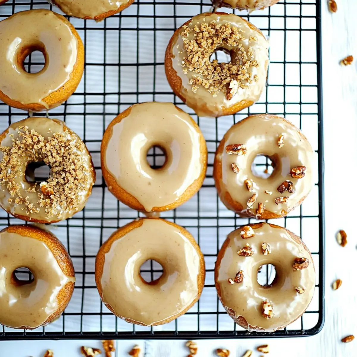 Pumpkin Donuts with Brown Sugar Glaze