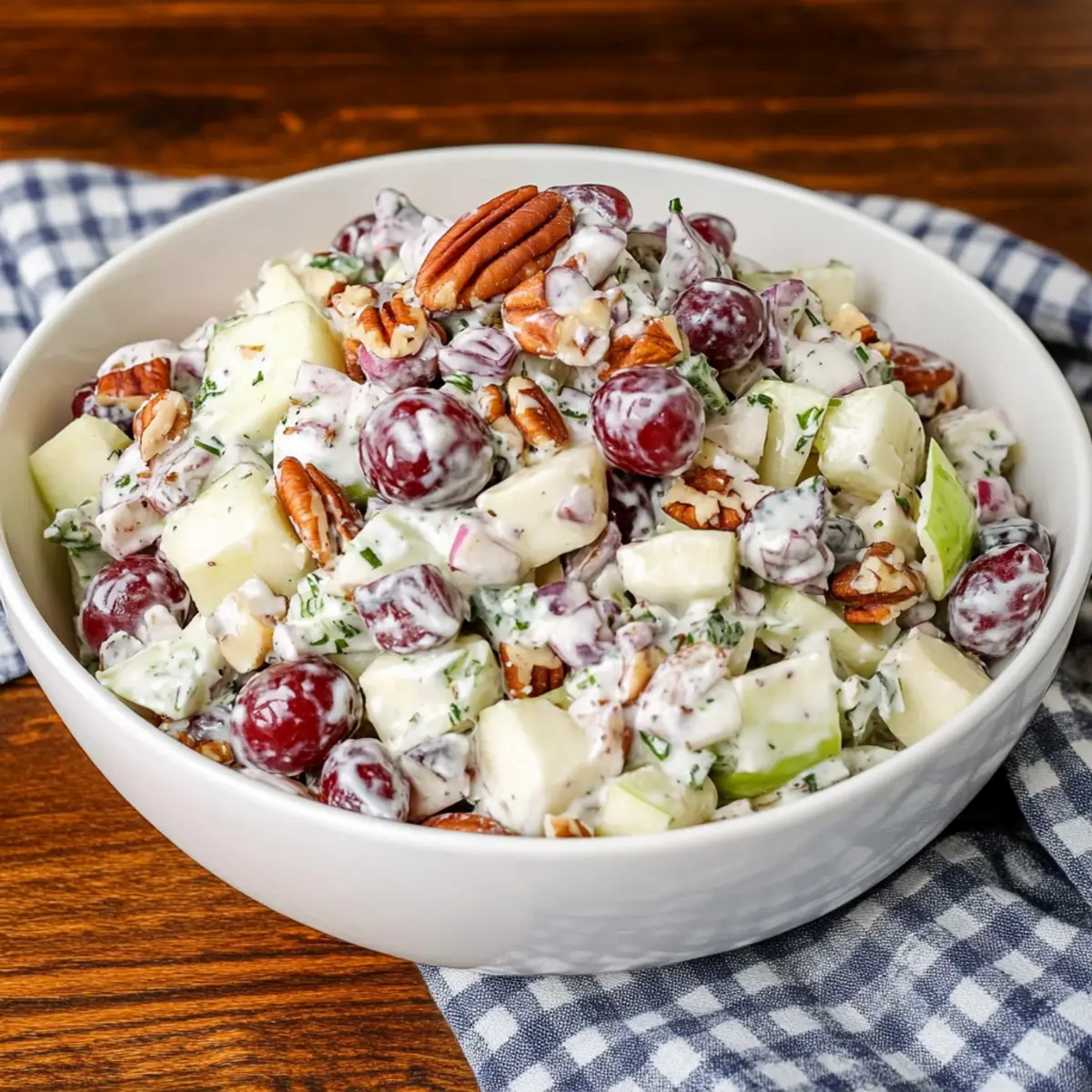 Apple & Red Grape Salad with Pecans & Honey