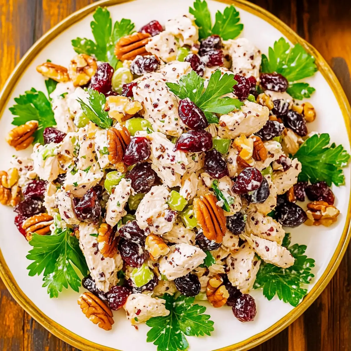 Delicious Cranberry Pecan Chicken Salad with Poppy Seed Dressing