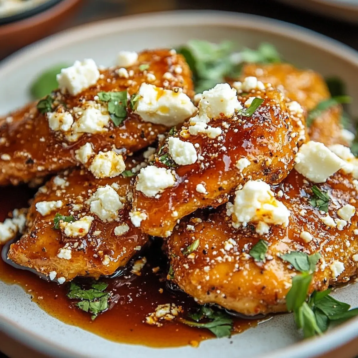 Crispy Hot Honey Feta Chicken for a Spicy Savory Delight