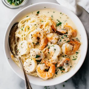 Seafood Medley Garlic Cream Sauce