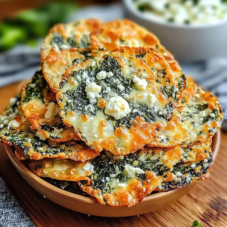 Baked Spinach Feta Crisps