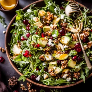 Winter Christmas Salad with Honey Mustard Dressing