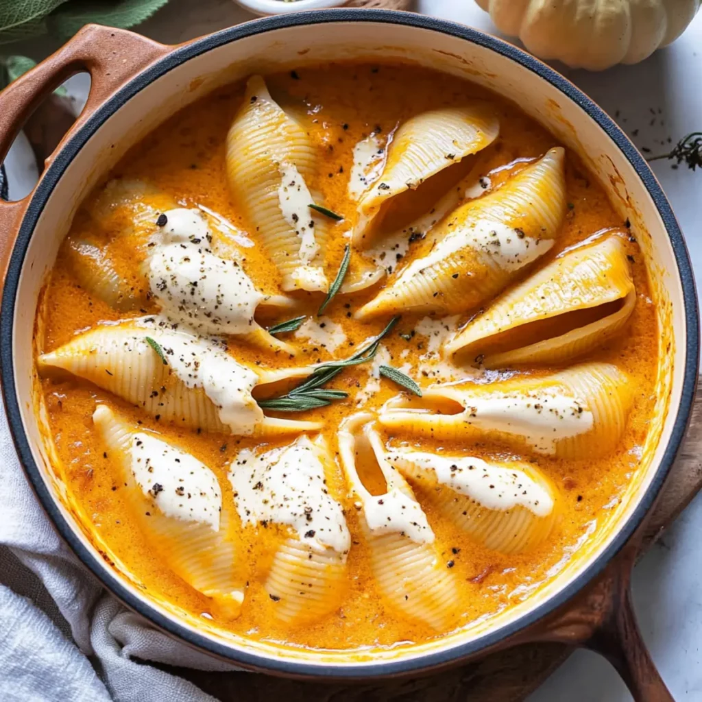 Stuffed Shells with Pumpkin Cream Sauce