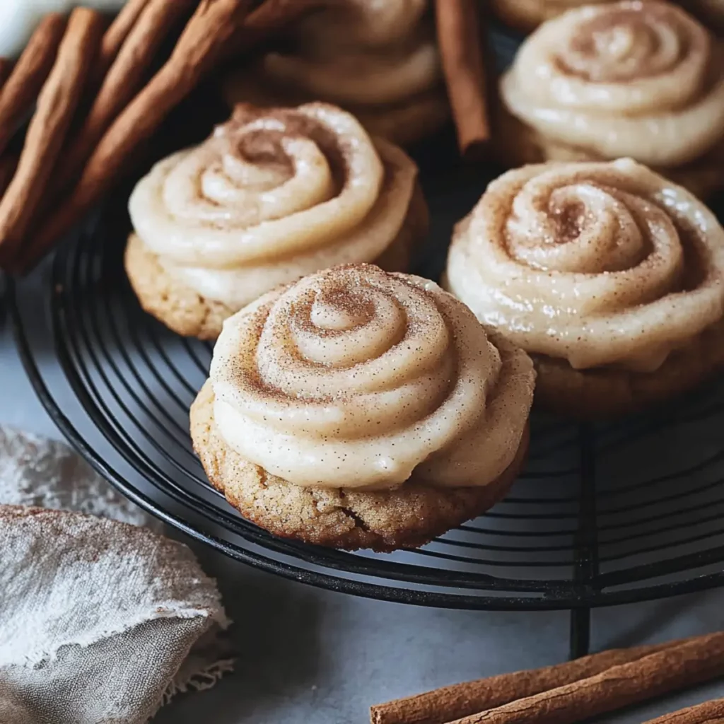 Soft & Chewy Frosted Snickerdoodle Cookies Recipe
