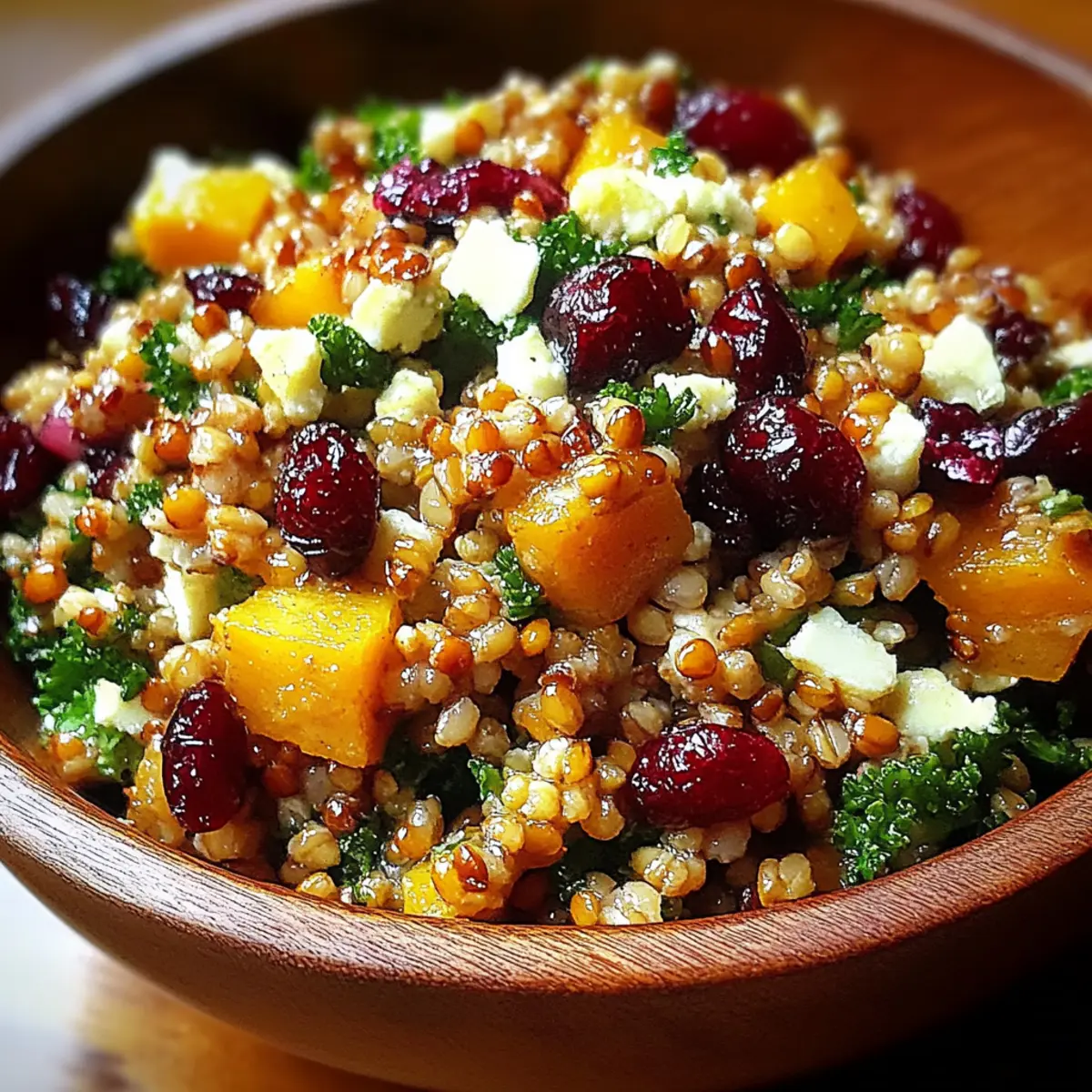Colorful Autumn Harvest Grain Salad with Cranberries Recipe