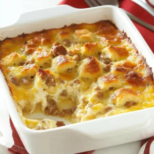 Breakfast Casserole with Biscuits