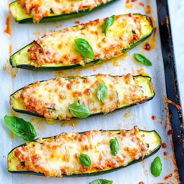 Cheese Stuffed Zucchini Boats