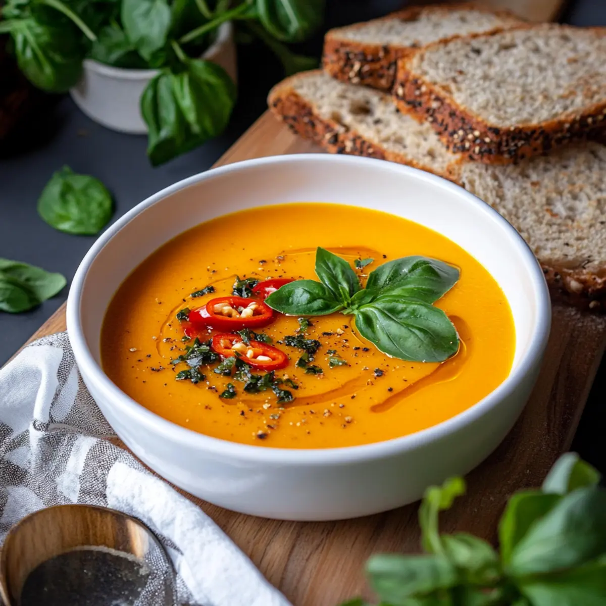 Delicious Roasted Butternut Squash and Red Pepper Soup Recipe