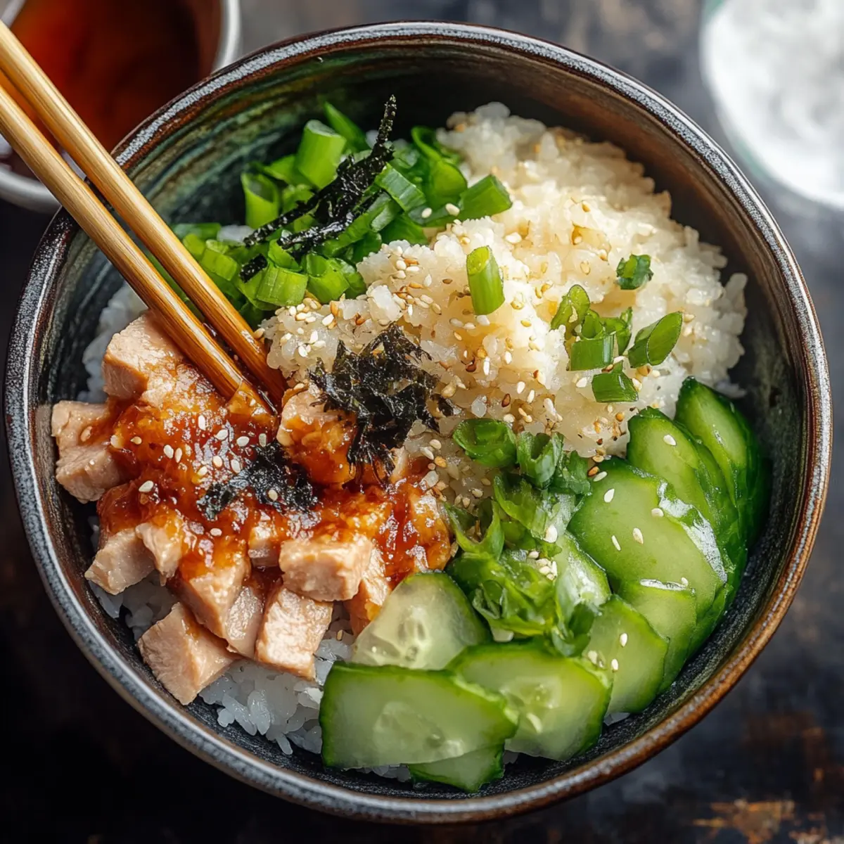 Hearty & Flavorful Canned Tuna Sushi Bowl with Crispy Rice