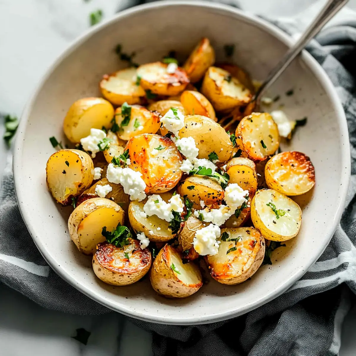 Lemon Feta Roasted Potatoes Recipe for Perfect Greek Flavor