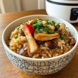 One-Pot Soy Sauce Mushroom Rice