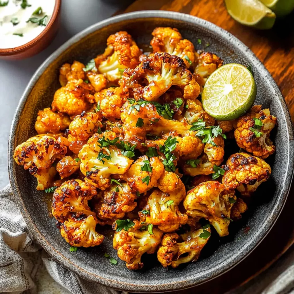 Honey Curry Roasted Cauliflower