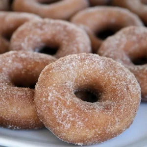 Easy Fried Apple Cider Doughnuts