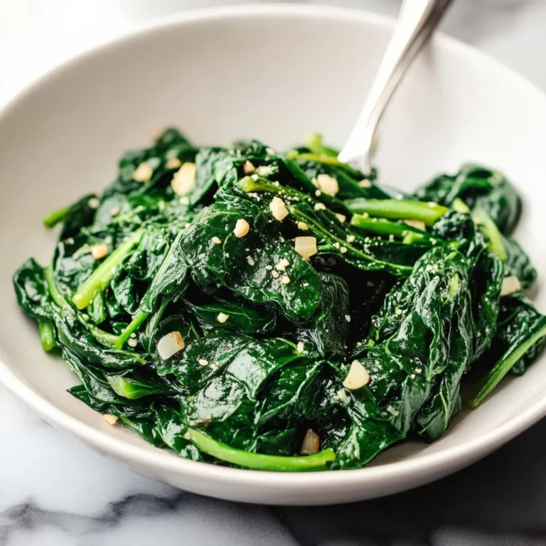Best Garlic Sautéed Spinach