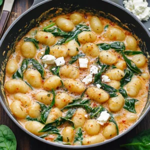 Creamy Gnocchi with Spinach and Feta