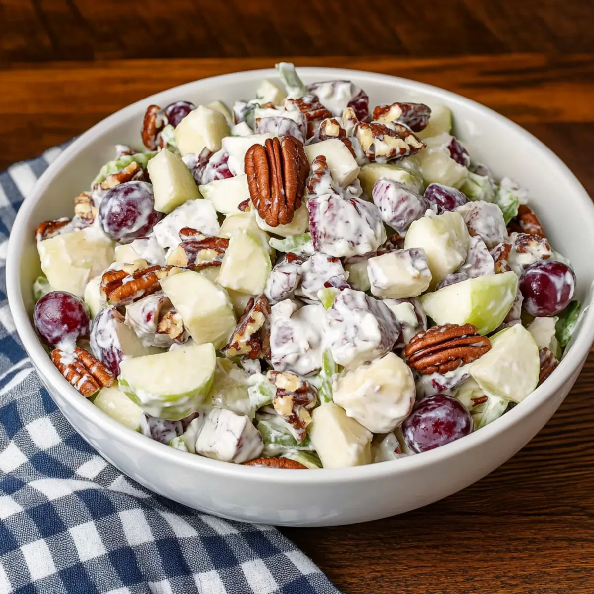 Delicious Apple & Red Grape Salad with Pecans & Honey Recipe