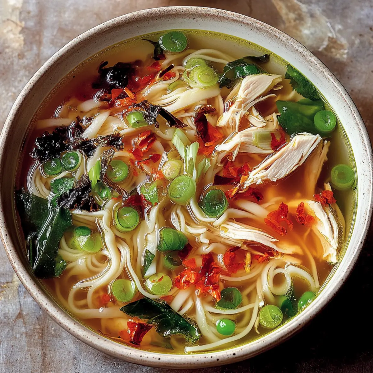 Ginger Garlic Chicken Noodle Soup