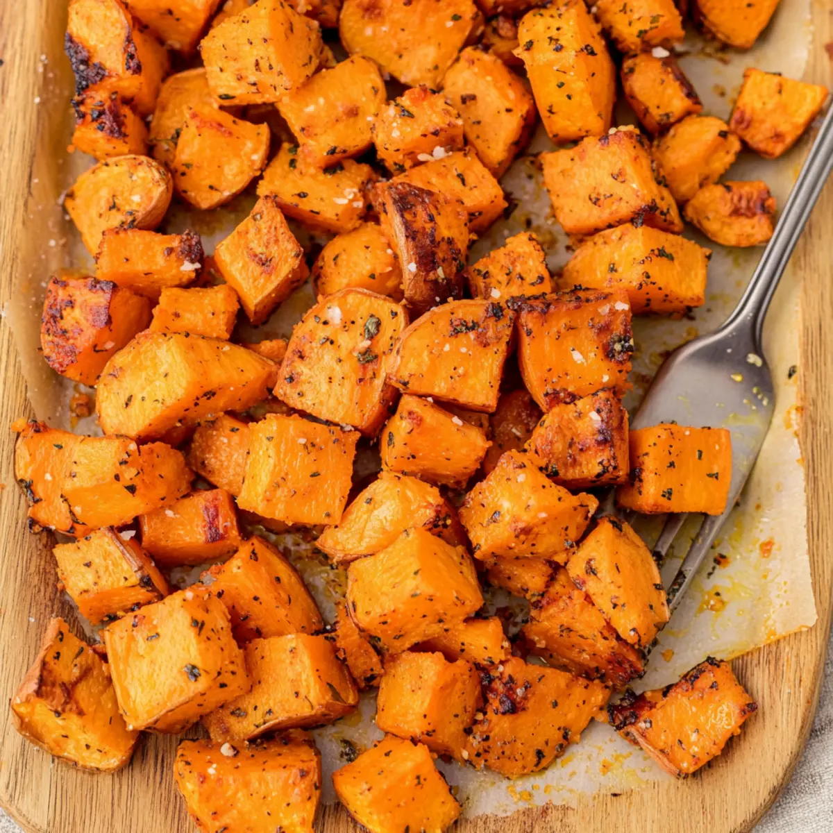 Delicious Roasted Sweet Potato with Garlic and Parmesan Recipe