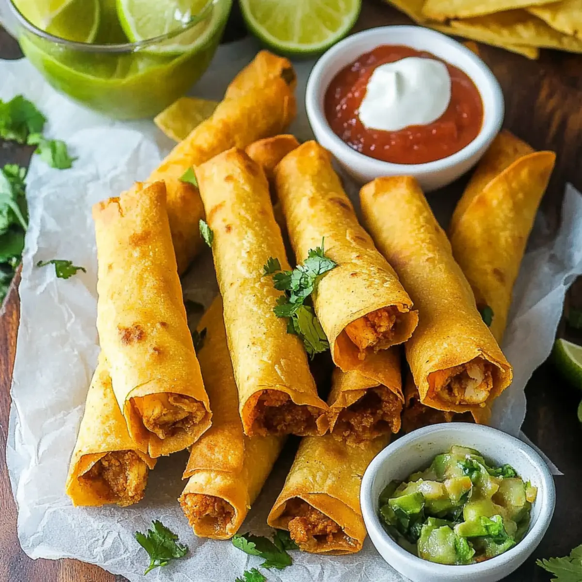 Crispy Chicken Taquitos Recipe: Baked for Perfect Crunch