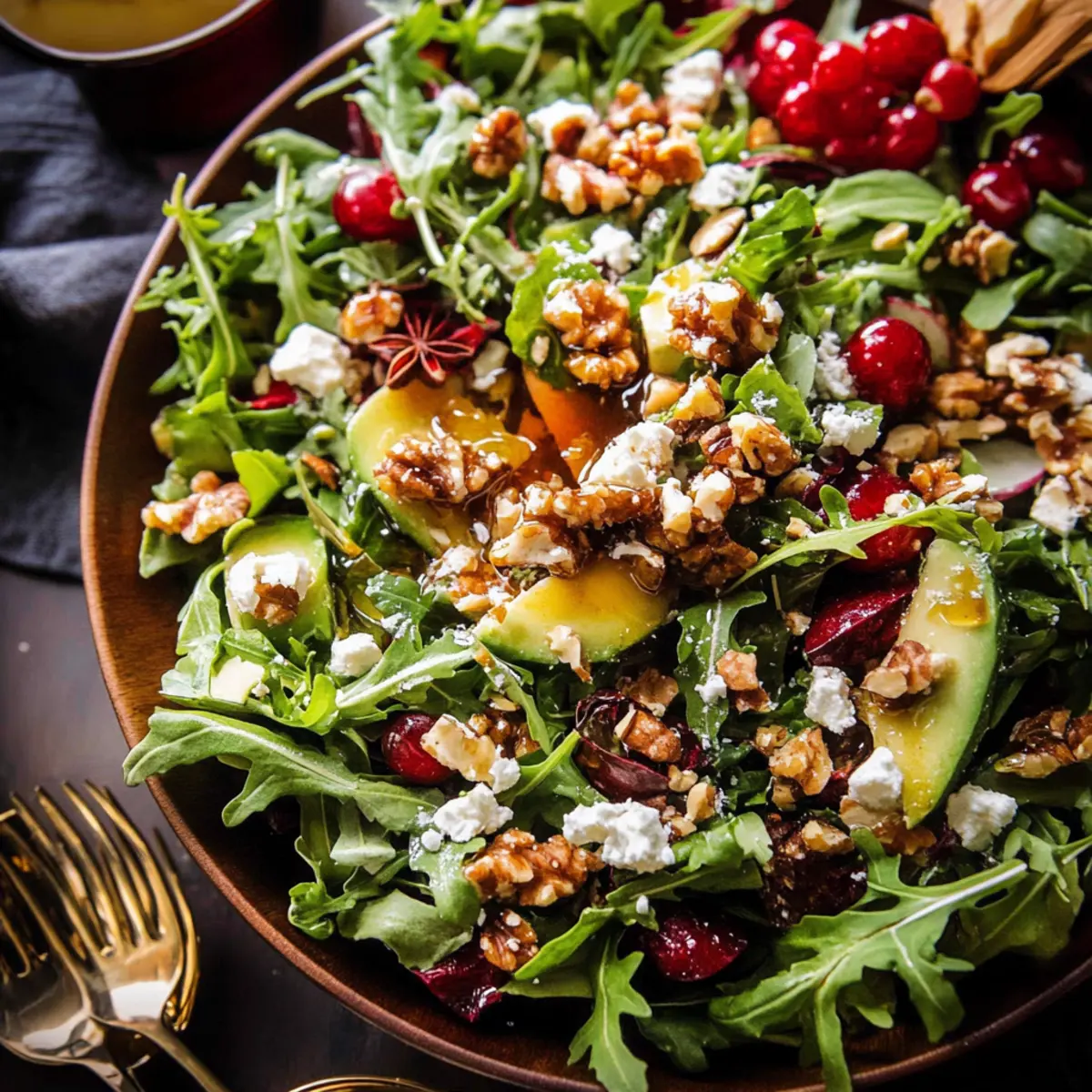 Delicious Winter Christmas Salad with Honey Mustard Dressing Recipe