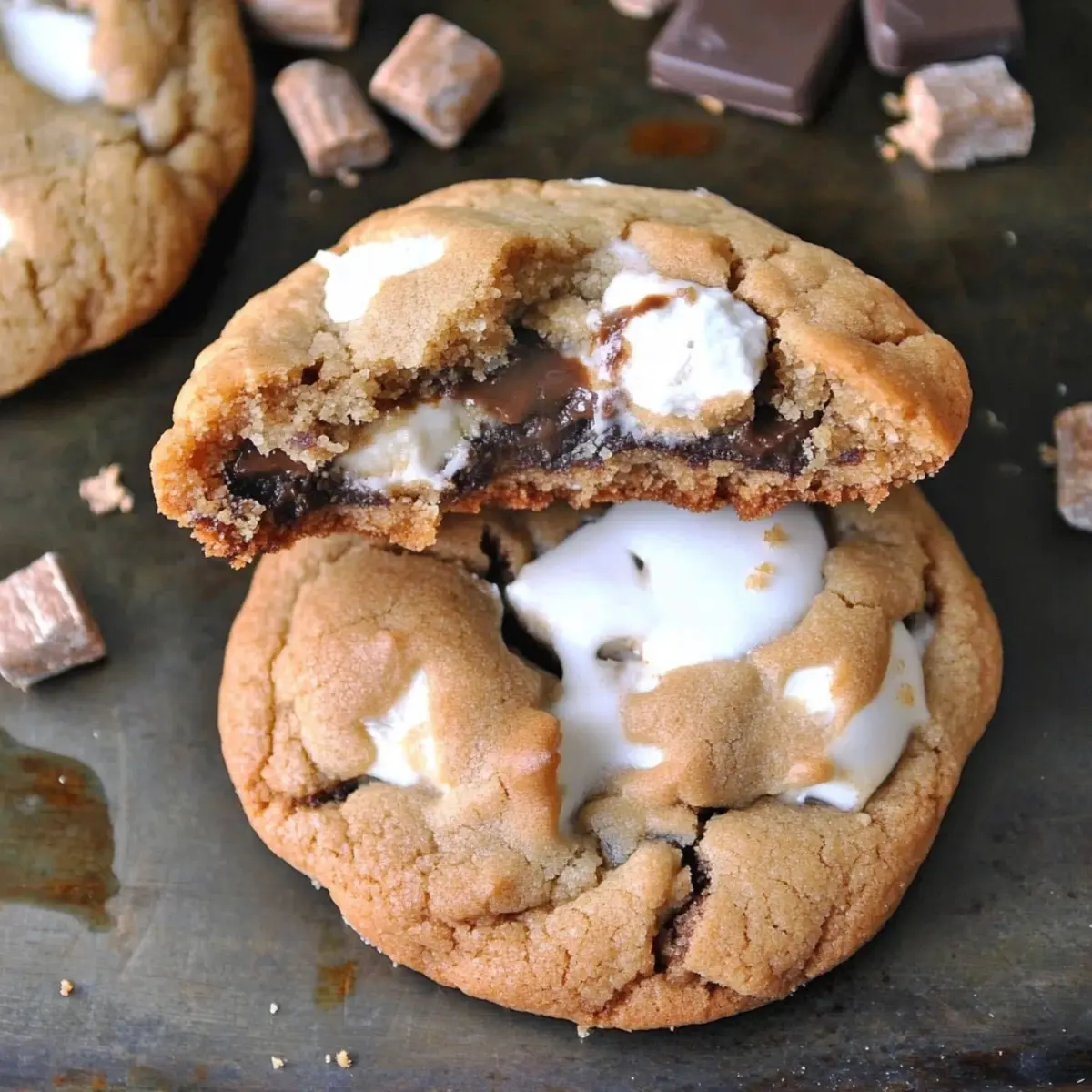 Delicious S'mores-Stuffed Cookies Recipe for Dessert Lovers