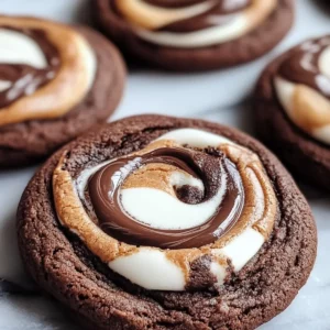 Handmade Chocolate Marshmallow Swirl Cookies