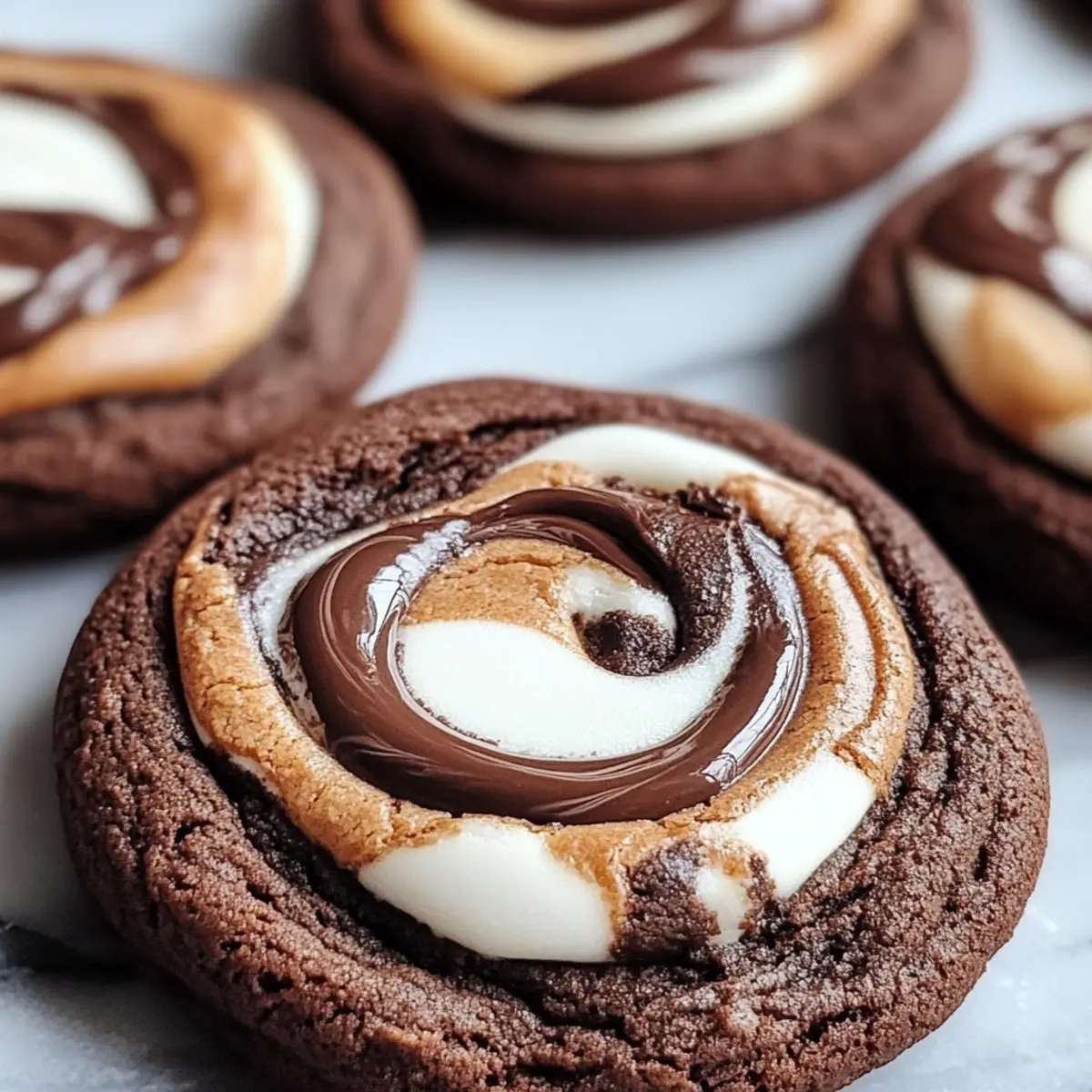 Handmade Chocolate Marshmallow Swirl Cookies