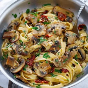 Garlic Mushrooms with Sun-Dried Tomatoes