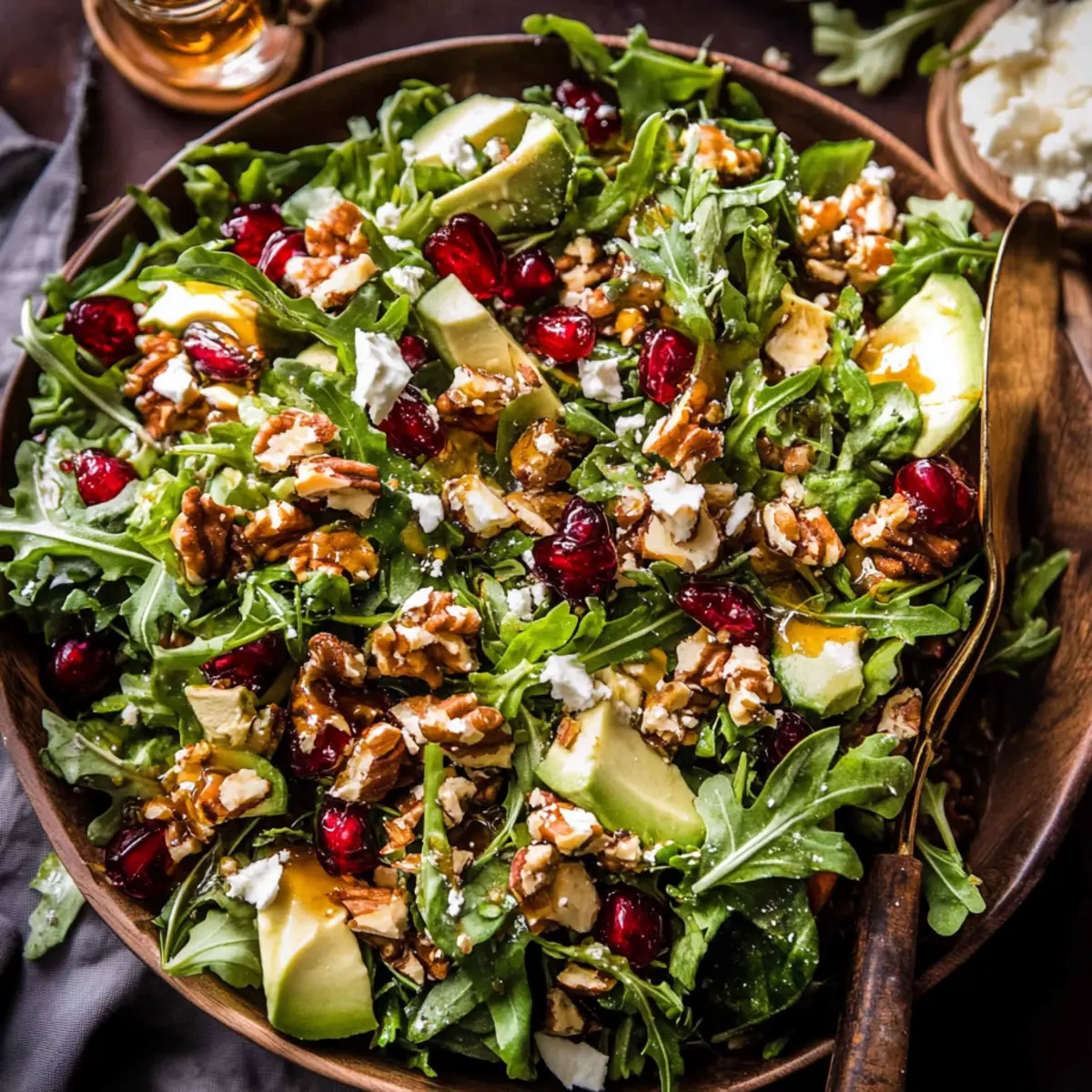 Delicious Winter Christmas Salad with Honey Mustard Dressing Recipe