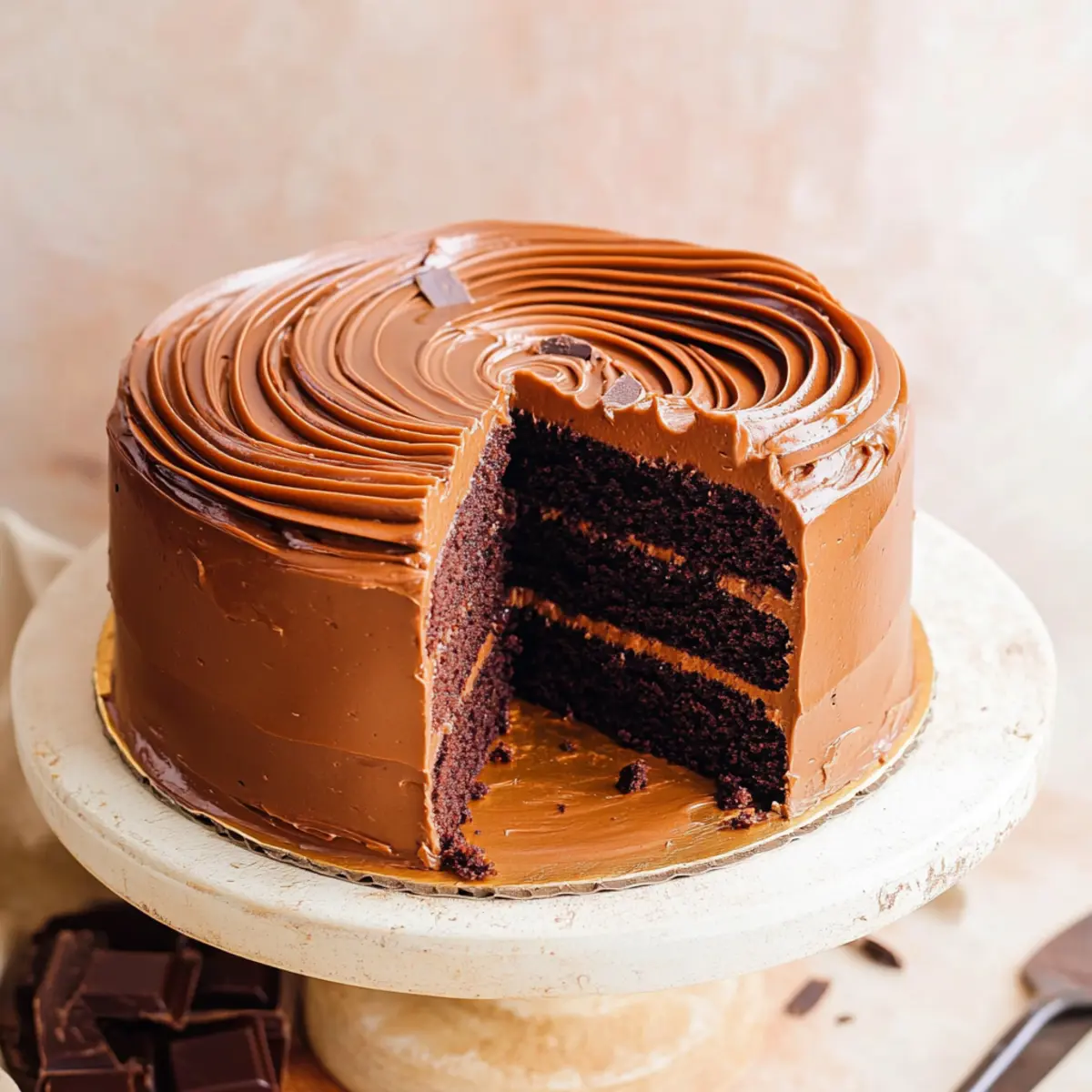 Decadent Chocolate Fudge Cake with Salted Caramel Buttercream Recipe