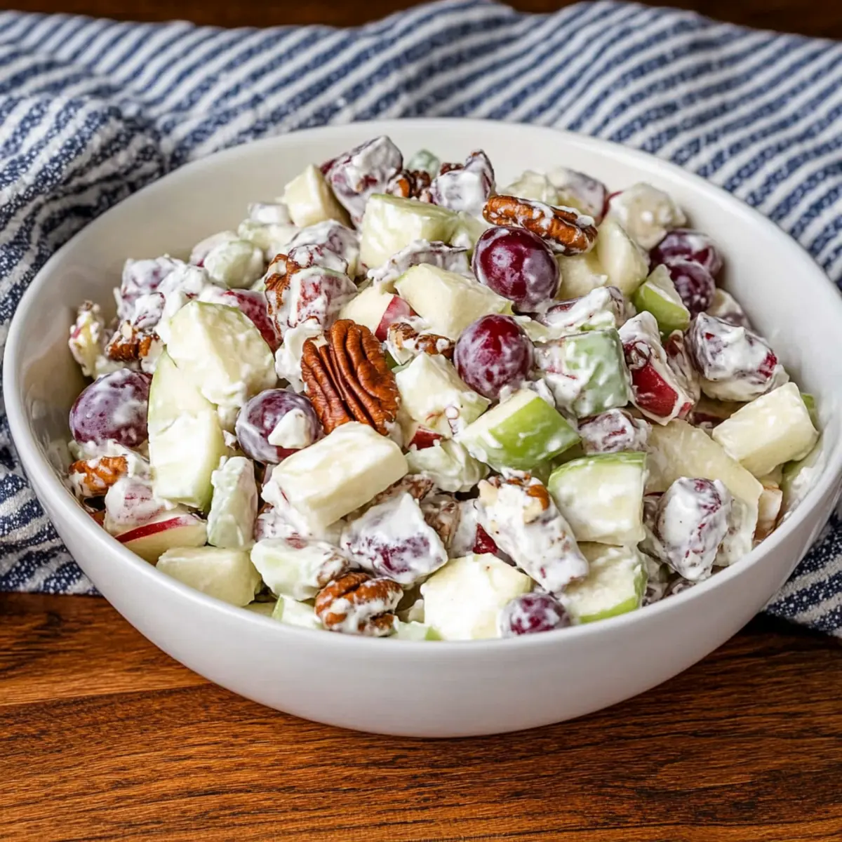 Delicious Apple & Red Grape Salad with Pecans & Honey Recipe