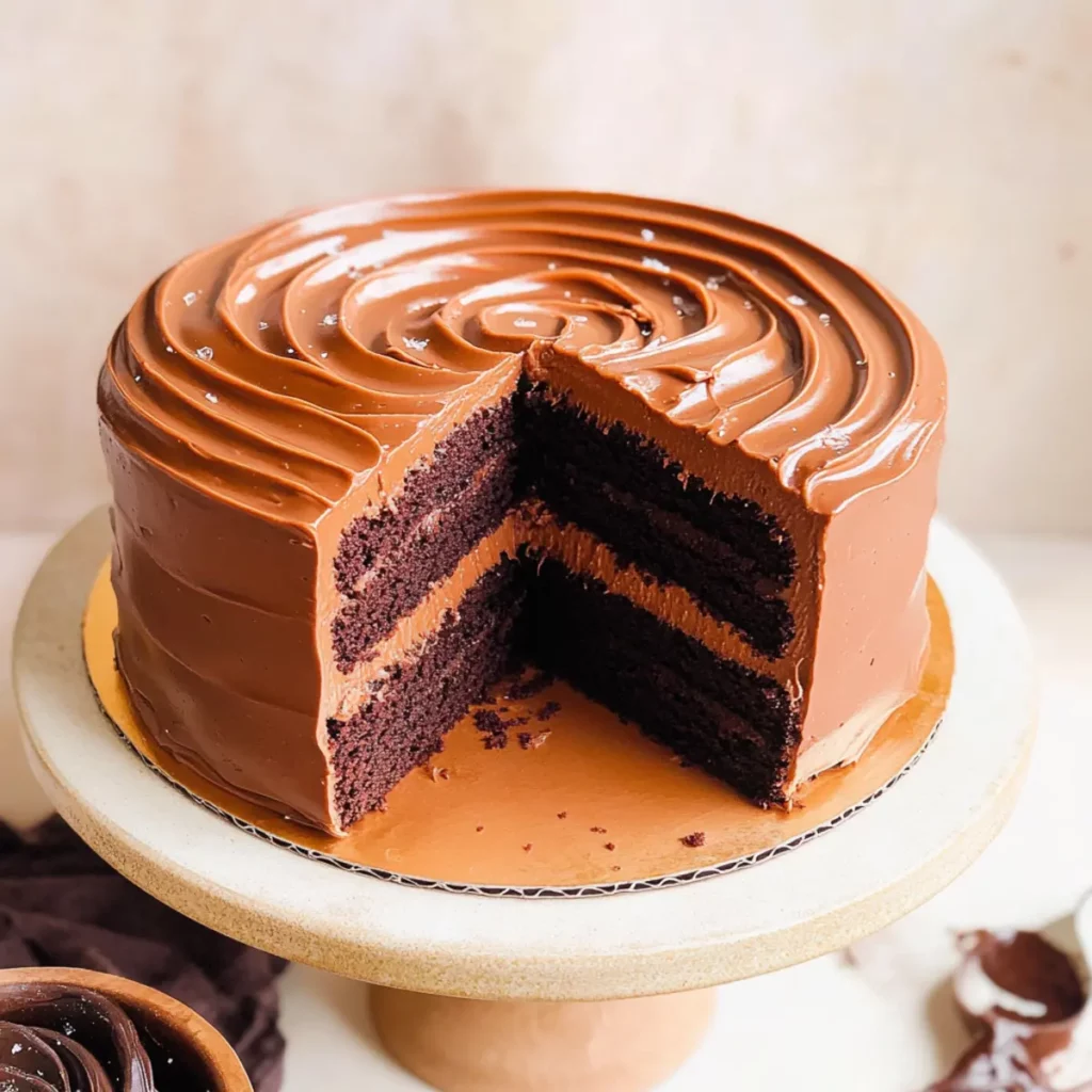 Chocolate Fudge Cake with Salted Caramel Buttercream