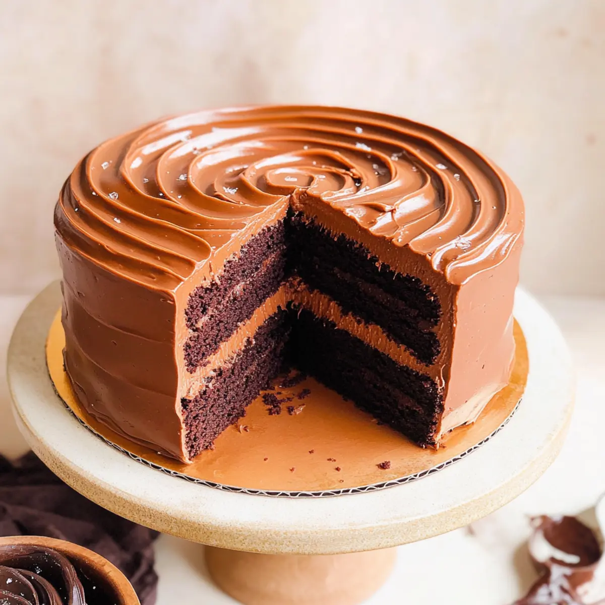 Chocolate Fudge Cake with Salted Caramel Buttercream