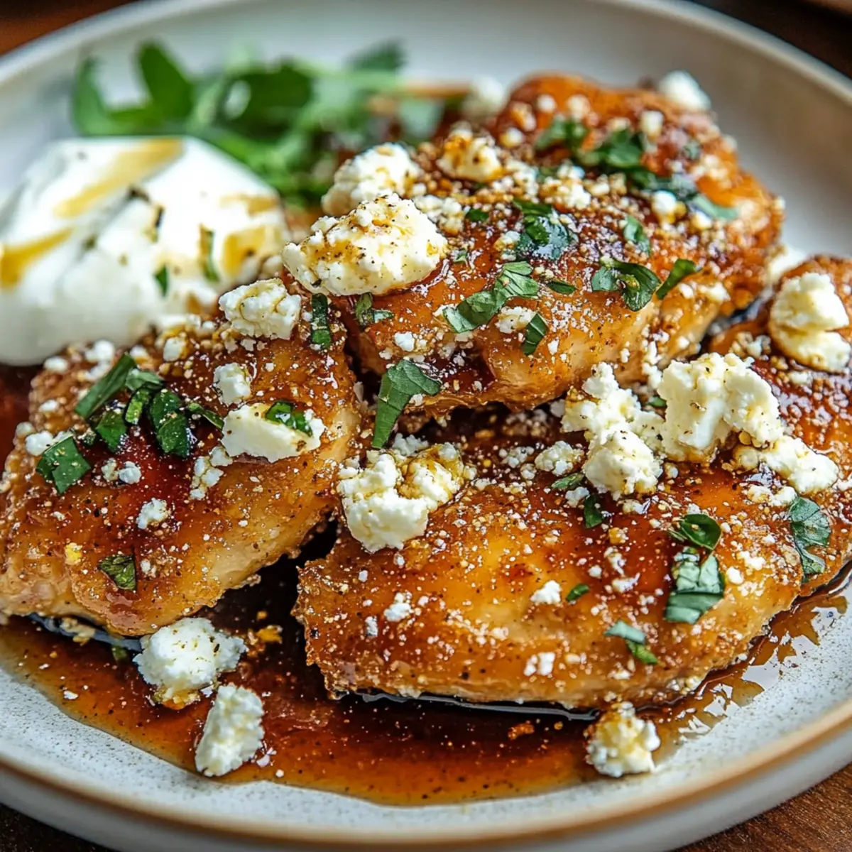 Crispy Hot Honey Feta Chicken for a Spicy Savory Delight