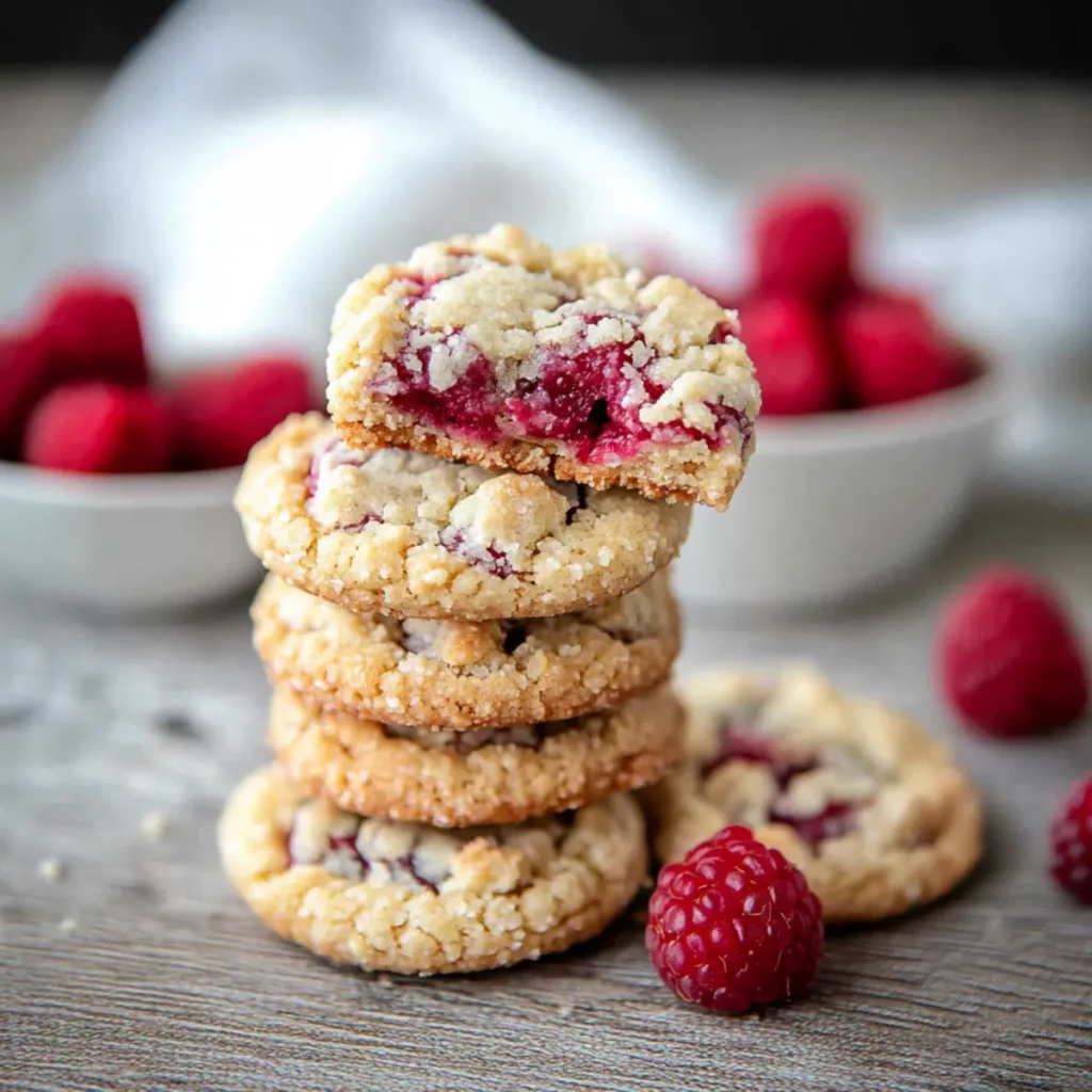 Raspberry Crumble Cookies