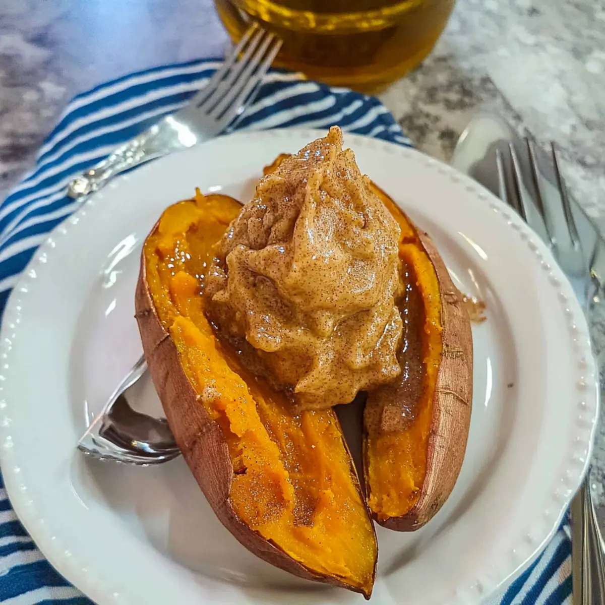 Fluffy Cinnamon Butter Baked Sweet Potato Recipe for Comfort Food
