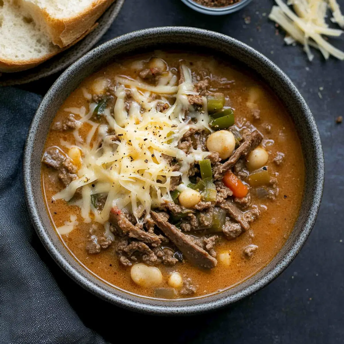 Delicious Philly Cheesesteak Soup Recipe for Cozy Nights