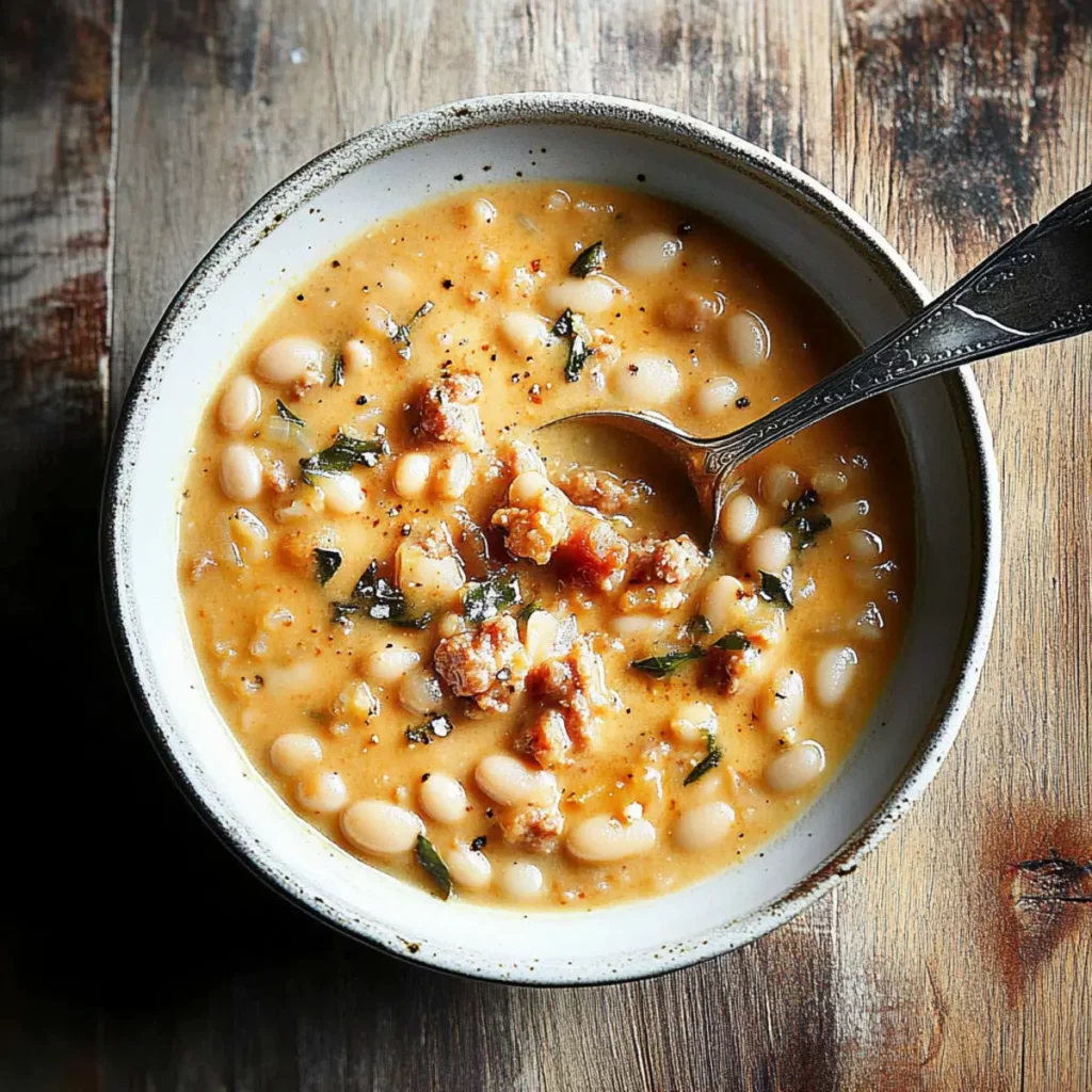 Creamy Bean Soup with Sausage