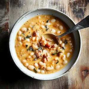 Creamy Bean Soup with Sausage