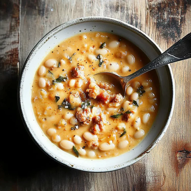 Creamy Bean Soup with Sausage